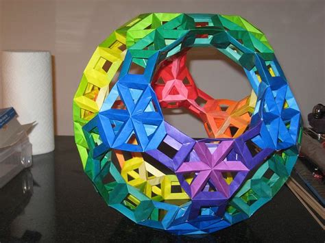 Great Rhombicosidodecahedron Origami Modular Origami Paper Art