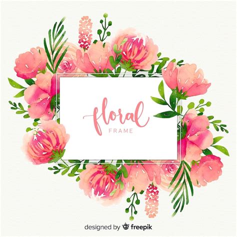 Fondo Floral De La Acuarela Vector Gratis