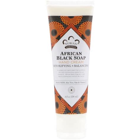 Nubian Heritage Hand Cream African Black Soap 4 Fl Oz 118 Ml