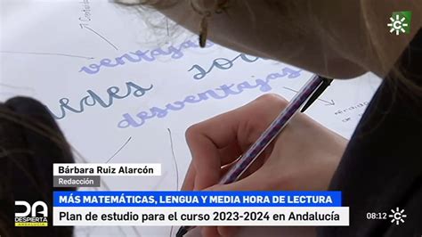 M S Horas De Matem Ticas Y Lengua Para Los Alumnos Andaluces En Todos