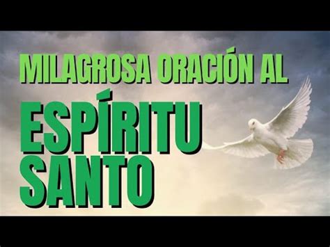 Potente Oraci N Al Esp Ritu Santo Hoy Youtube