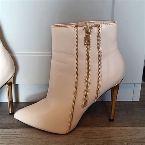 Catherine Malandrino Shoes Catherine Maladrino Ivory Gold Booties