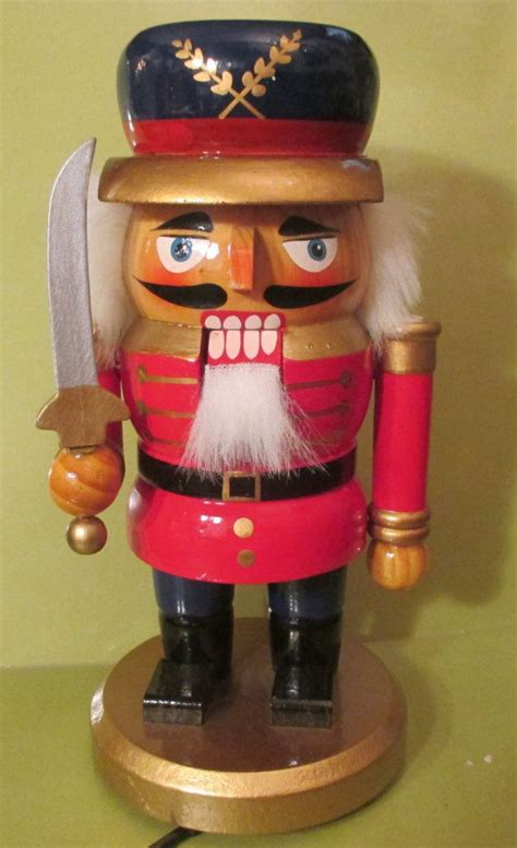 Nutcracker, Wooden, Vintage , Soldier with Sword--VERY COLORFUL. Bright. | Nutcracker ...