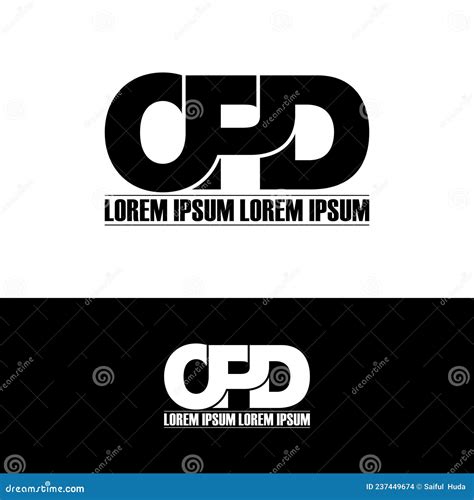 Letra Opd Diseño De Icono De Logotipo De Monograma Simple Ilustración