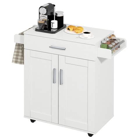 Buy Panana Kitchen Island On Lockable Wheels Cabinet With Storage