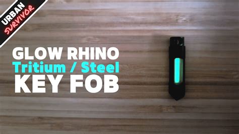 Glow Rhino Tritium Gitd Key Fob Best Tritium Edc Keychain Youtube