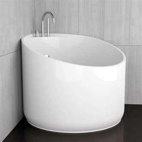 Glass Design Mini Round Corner Modern Freestanding Bathtub 7 Colors