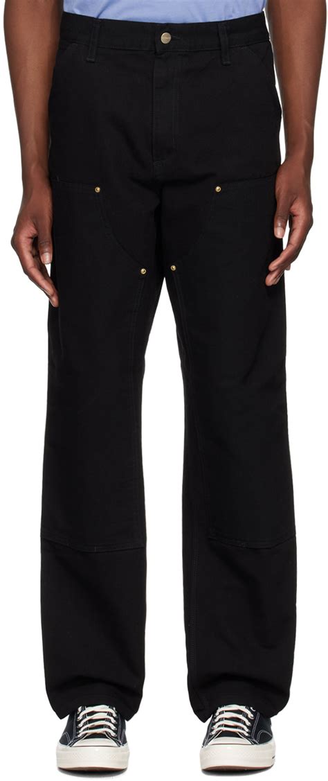 Carhartt Work In Progress Black Double Knee Trousers SSENSE