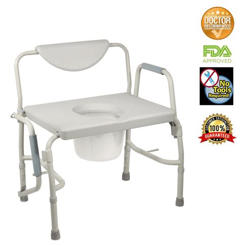 Healthline Three In One Drop Arm Commode Bedside Portable Commode