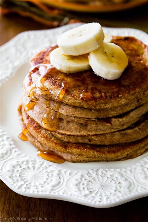 Healthy Whole Wheat Banana Pancakes Sally S Baking Addiction