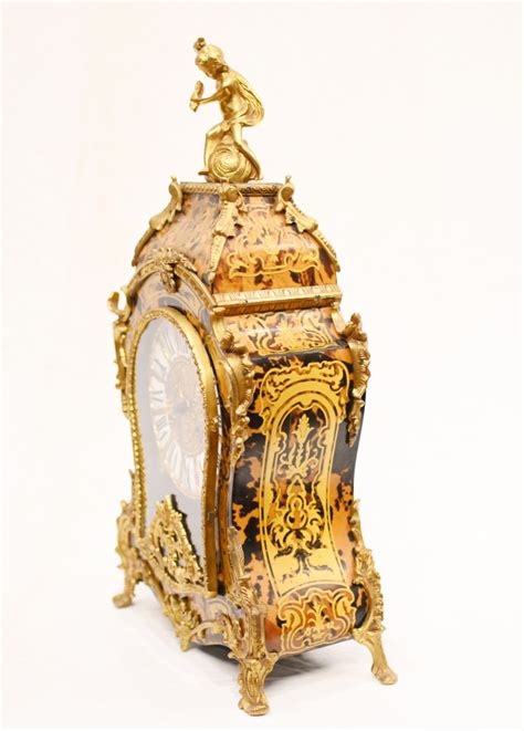 French Boulle Mantle Clock Antique