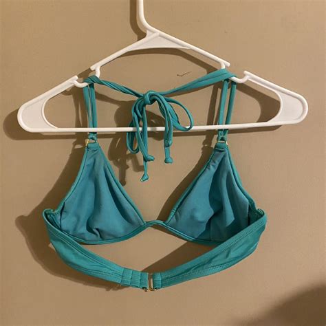 Jcpenney Womens Blue And Gold Bikini And Tankini Tops Depop