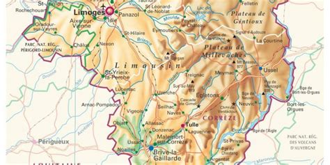 Map Of Limousin France