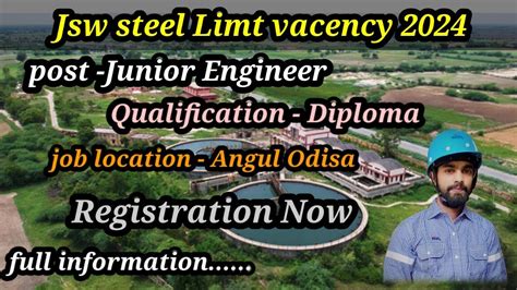 Jsw Steel Limited Recruitment Junior Engineer Diploma