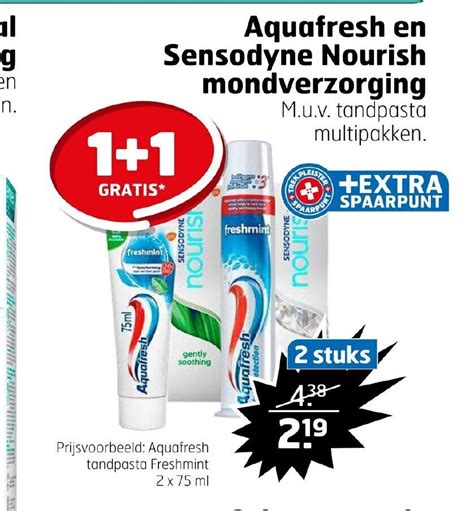 Aquafresh En Sensodyne Nourish Mondverzorging Stuks Aanbieding Bij