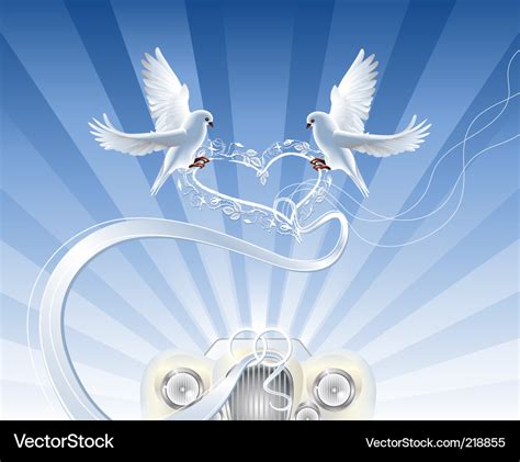 Wedding Doves Royalty Free Vector Image Vectorstock