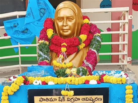 Ap Statue Of St Muslim Woman Teacher Fatima Sheikh Unveiled