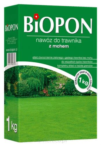 BIOPON Nawóz do trawnika z mchem granulat 10kg Nawozy do trawników