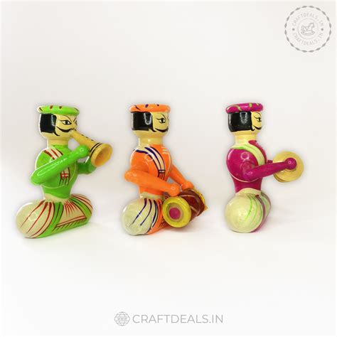 Channapatna Dolls Indian Wooden Musical Set | Home Decor