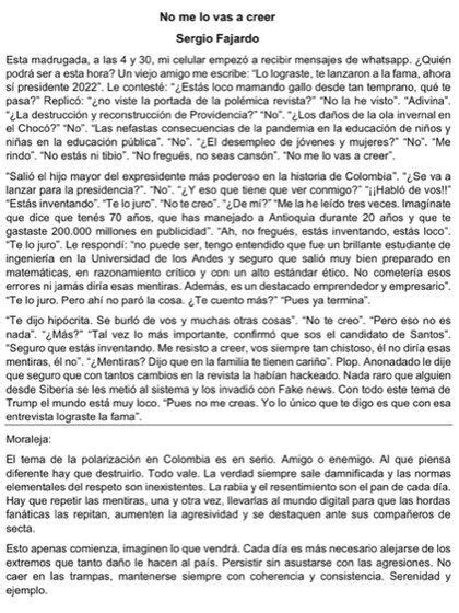 La Particular Carta Con La Que Fajardo Responde A Los Señalamientos De