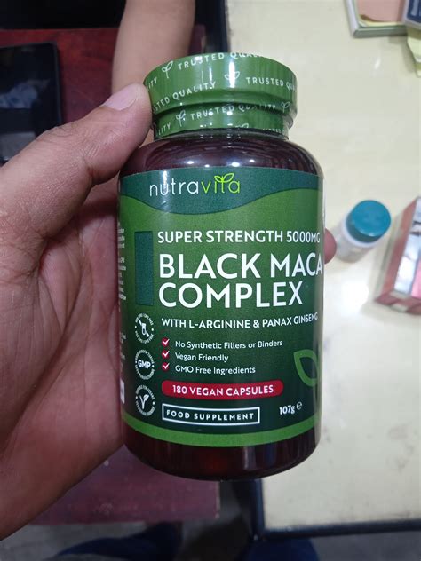 Black Maca Root Complex 5000mg For Health And Energy And Power Beauty