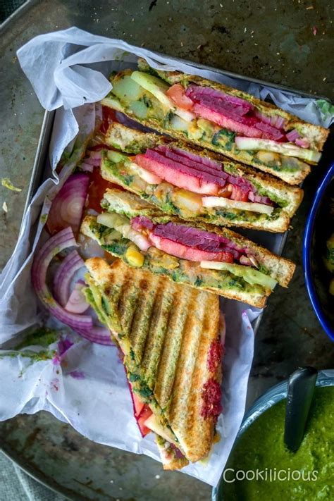 Bombay Sandwich Vegan Grilled Sandwich Recipe