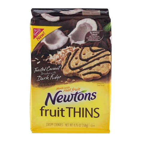 Newton Nabisco Newtons Fruit Thins Toasted Coconut With Dark Fudge 8