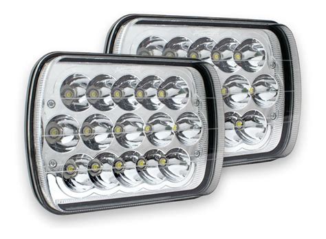 Par Faros Led Rectangular Unidad 5x7 Epistar 45w H4 6054 AUTONEON