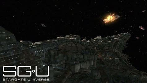 Stargate Universe Drones Attacking Destiny Youtube