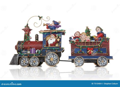 Santa Christmas Train Stock Photo Image Of Happy Holiday 7510404