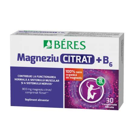 Magneziu Citrat B Comprimate Filmate Beres Pharmace Farmacia