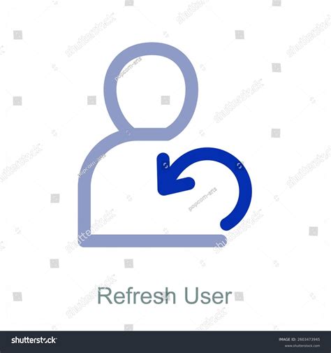 Refresh User Profile Icon Concept Stock Vector (Royalty Free