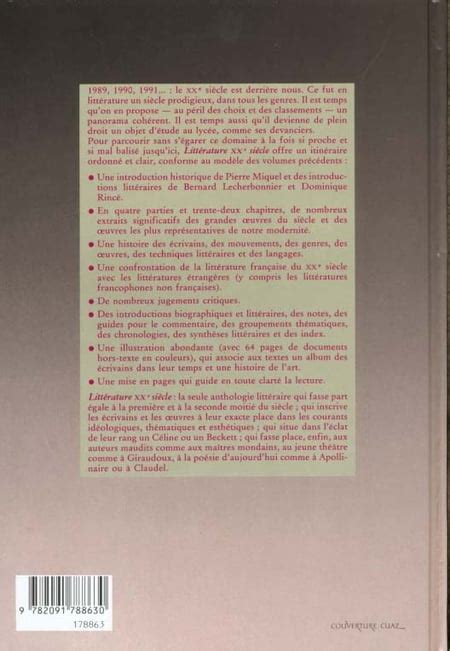 Littérature XXe siècle - textes et documents - livre de l'élève ...