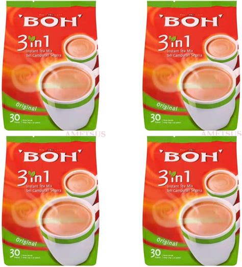 4 Pack BOH Original 3 In 1 Instant Tea Mix Imported From Malaysia 4 X