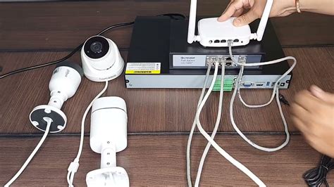 Complete IP Camera POE Switch Wiring Connection With NVR Router