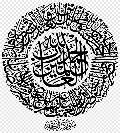 Quran Al Fatiha Arabic Calligraphy Islam Calligraphy Text Symmetry