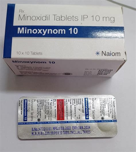 Minoxidil Tablets Mg Grade Standard Medicine Grade Rs Stripe