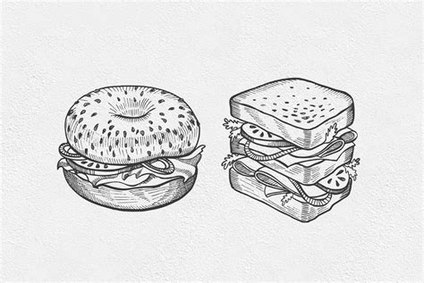 Bagel Drawing at PaintingValley.com | Explore collection of Bagel Drawing