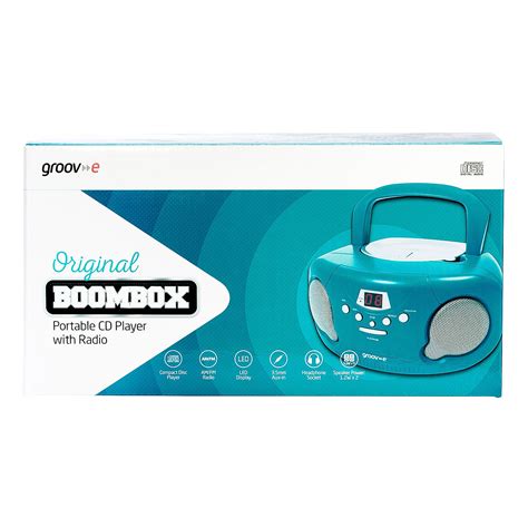 Groov E Original Boombox With Portable CD Player With Radio