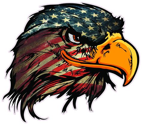 American Flag Eagle Head V3 Decal Etsy American Flag Eagle