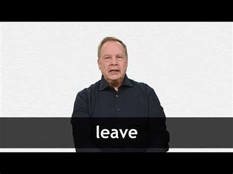 leave definition translations collins english dictionary