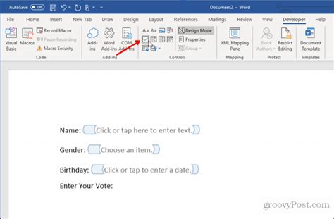 Design A Form In Ms Word W Fillable Checkboxes Printable Forms Free