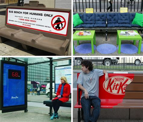 15 Clever Bench Guerrilla Marketing Examples