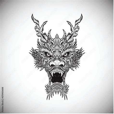 Chinese Dragon Head Artwork