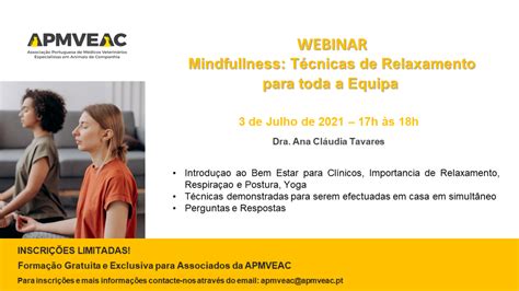 Apmveac Promove Webinar De Mindfullness Para Equipas Veterin Rias