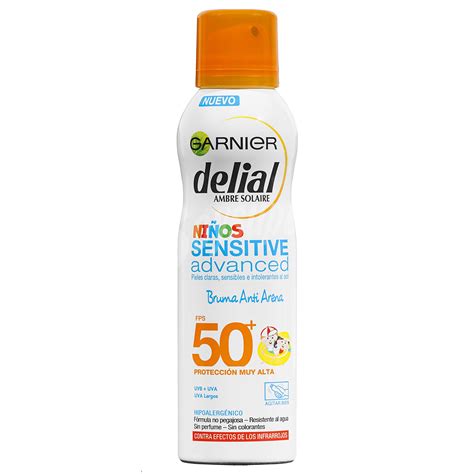 Delial Garnier Ambre solaire niños bruma anti arena spf 50 Spray 200 ml