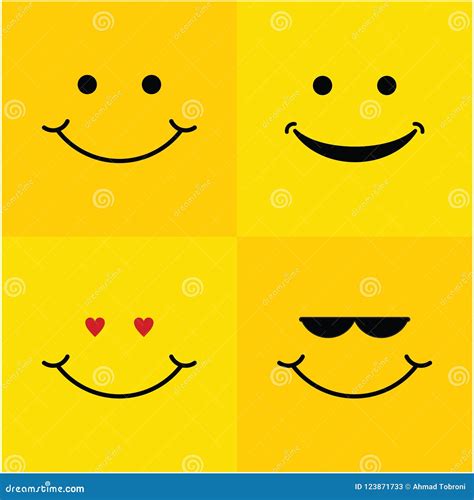 Smile Set Vector Template Design Illustration Stock Vector