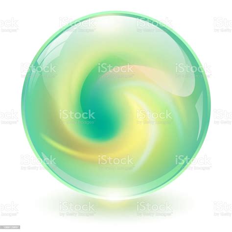 3d Crystal Glass Sphere With Abstract Spiral Shape Inside Stock Illustration Download Image