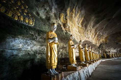 Buddhas Statues And Religious Carving At Sadan Sin Min Cave Hpa An