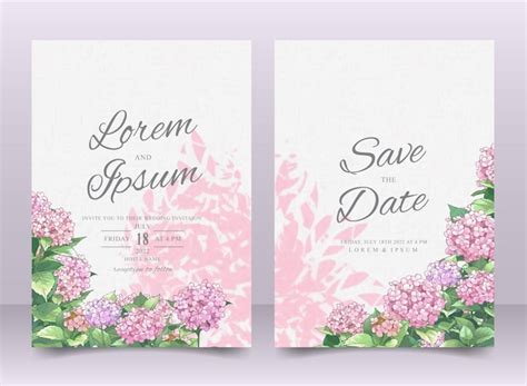 Ensemble De Cartes D Invitation De Mariage De Belles Roses Dessin Es